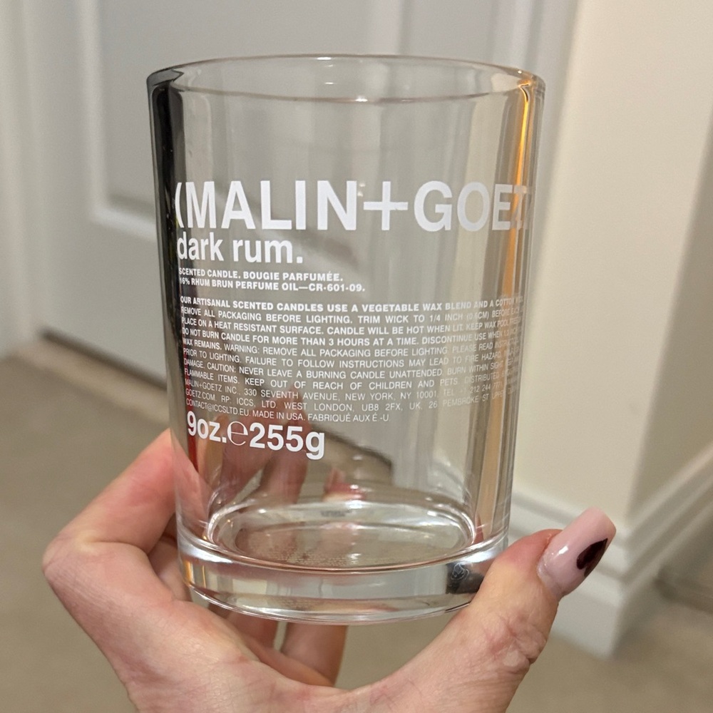 Malin+Goetz Dark Rum Glass Candle